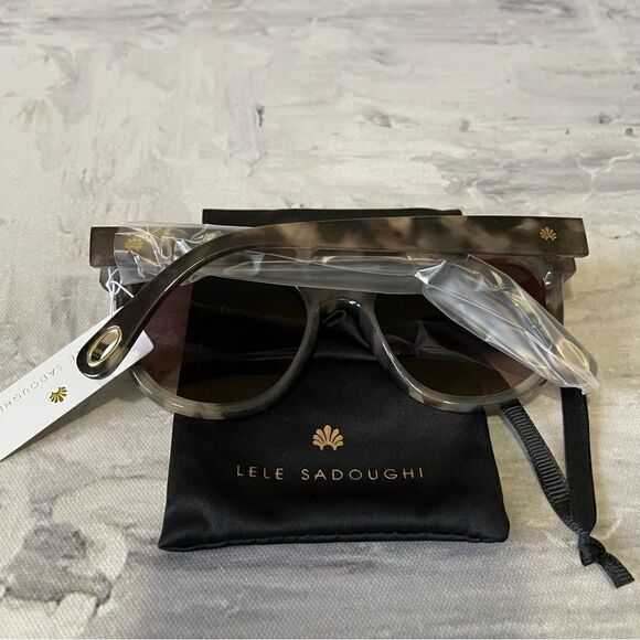 Lele Sadoughi Tortoise Brooklyn Sunglasses - Picture 3 of 9